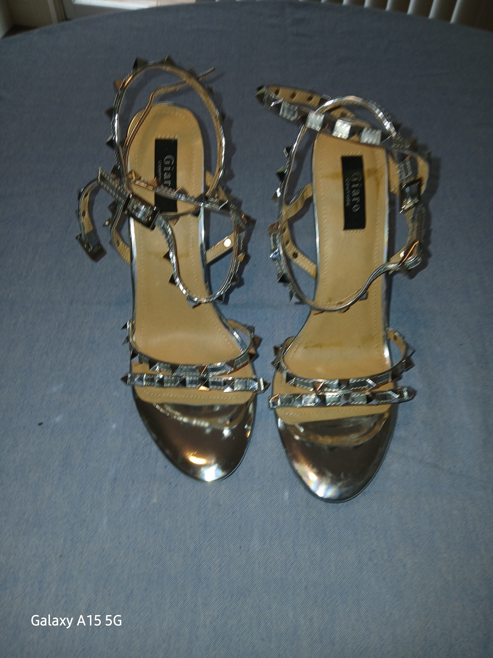 Giaro Couture silver studded heeled sandals - Picture 4 of 4